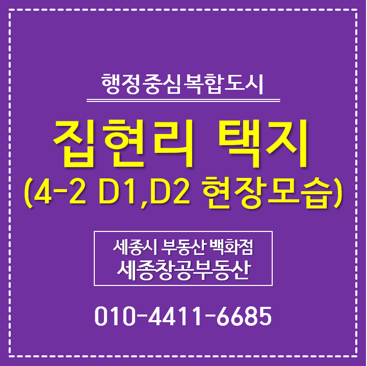  세종시 이주자택지, 4-2 D1, D2 집현리 택지 현장