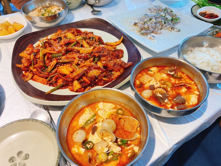  여수 시청 근처 산낙지제육볶음 순두부찌개 맛집 강남집 메뉴 가격 추천드려요 :-)