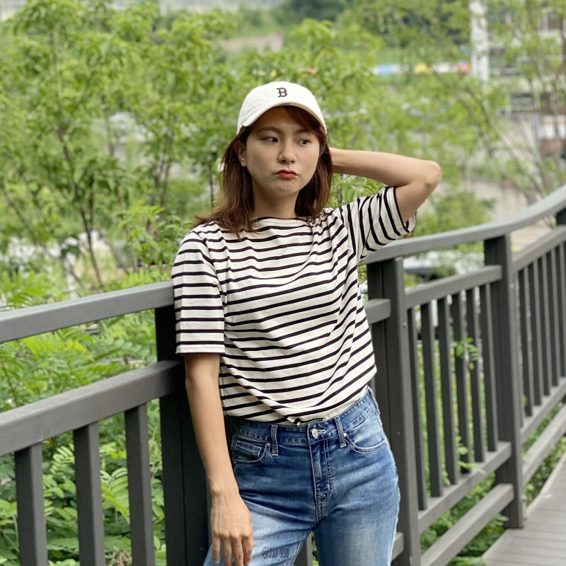 여자 여름 코디 간단하게 세인트제임스 깔끔한 기본티셔츠 네이버 블로그