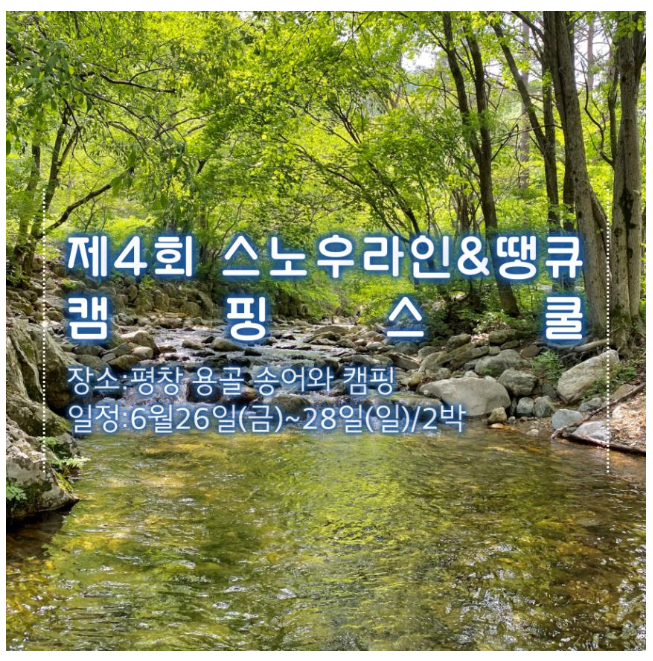  제 4회 스노우라인&땡큐 캠핑 스쿨 ln 평창 용골 캠핑