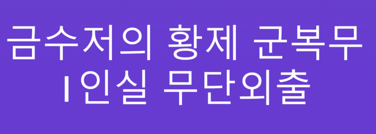  금천구 공군부대 황제군복무?