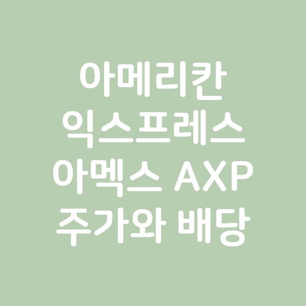 아메리칸익스프레스 American Express 아멕스 AXP - 주식과 주가  배당과 전망