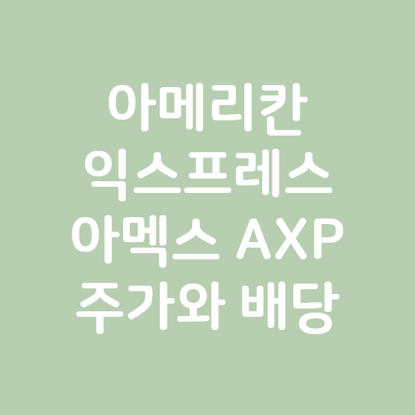  아메리칸익스프레스 American Express 아멕스 AXP - 주식과 주가  배당과 전망