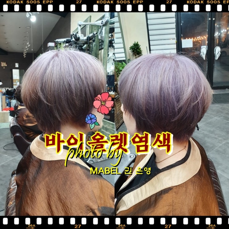  전주 탈색1번 애쉬바이올렛 염색 후기