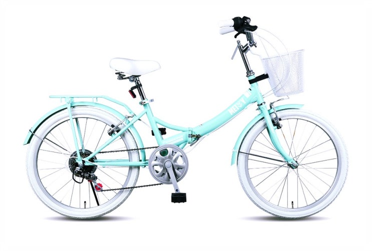 핫딜) 삼천리 메이비 민트 자전거 미니벨로 22인치 접이식 접이형 바구니 미니 생활 접이식자전거 가격