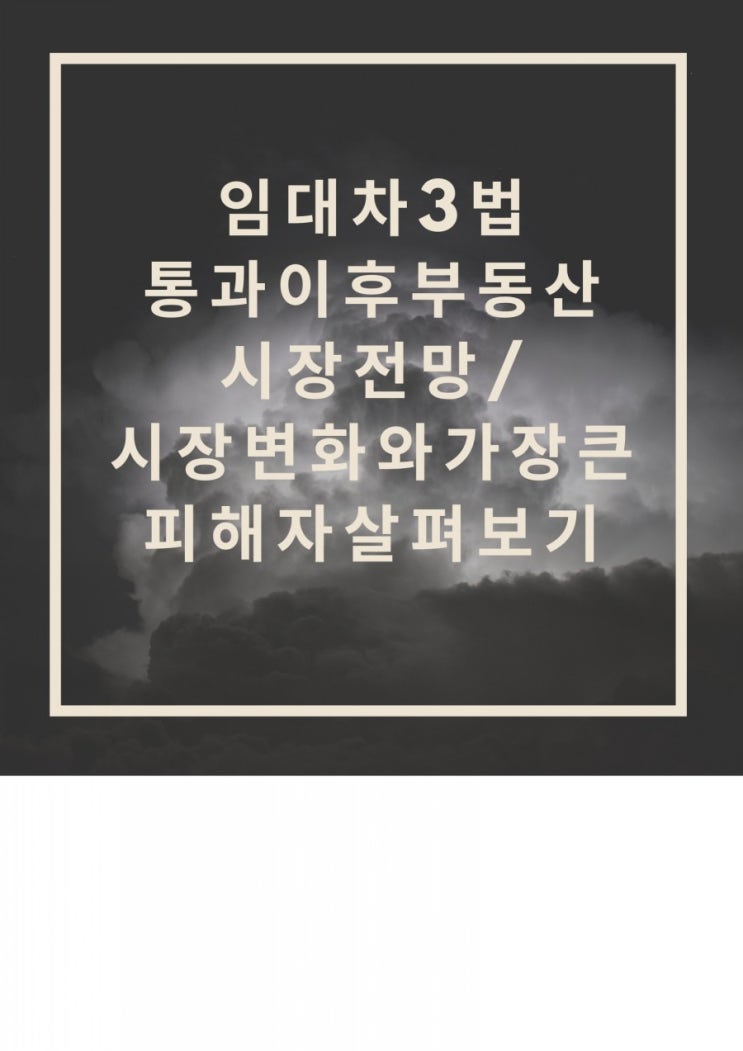  임대차3법, 전월세 무한연장법 발의, 통과이후 부동산전망/시장변화와 가장 큰 피해자는?(렘군)