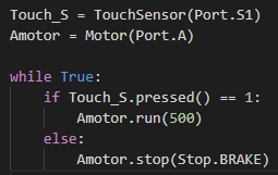 EV3 Python - 터치 센서로 모터 제어하기 : 네이버 블로그