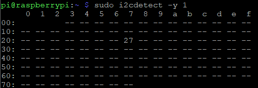 라즈베리파이(리눅스)에서 I2C 연결 디바이스 주소 확인(feat i2cdetect)