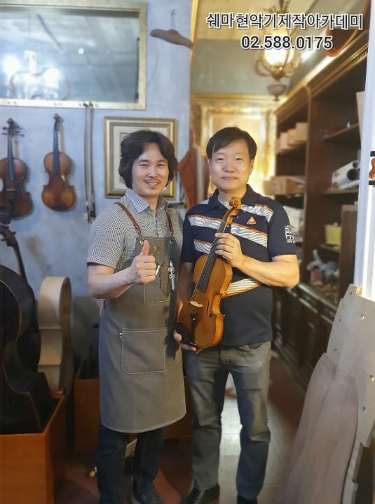  수제바이올린 완성, 쉐마 바이올린제작 아카데미,딸을 위한 하나뿐인 바이올린!