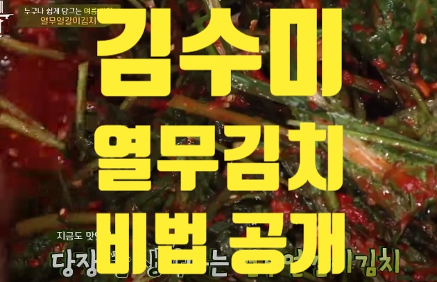 김수미열무김치 비법 여름 최고 보약