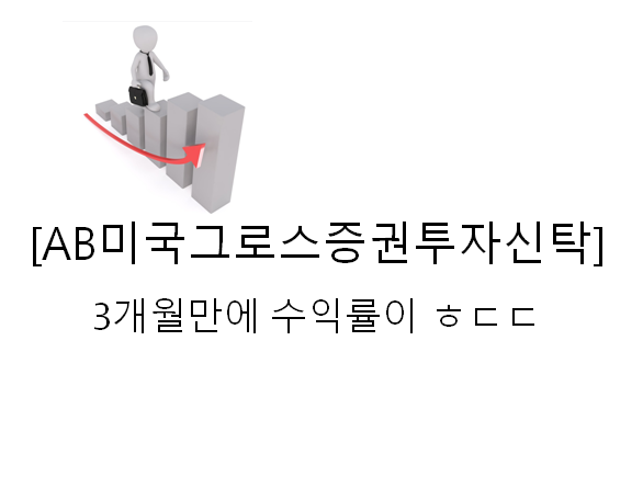  세계랭킹 펀드1위  [AB미국그로스증권투자신탁] 투자한지 3개월만에  수익률이 이렇게나왔습니다..