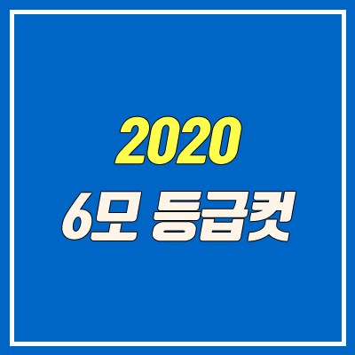 2020 고2 6월 모의고사 등급컷 (회사별 비교)