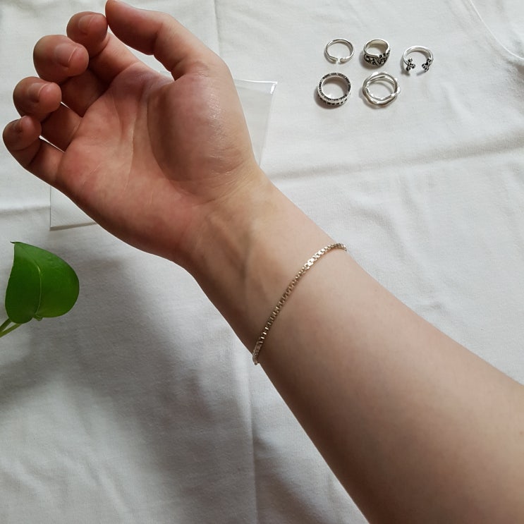  925데이 실버 체인 팔찌! square chain bracelet 상세리뷰! 은팔찌 추천!