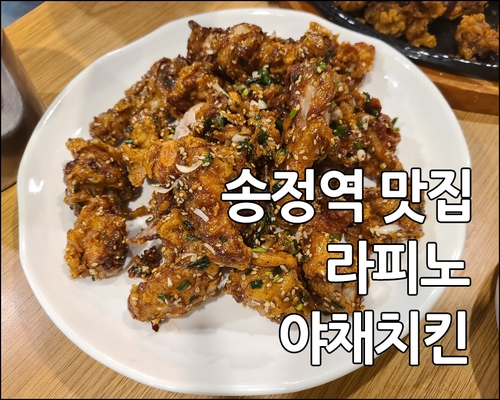 송정역 맛집 라피노 야채치킨 중독성 갑입니다!