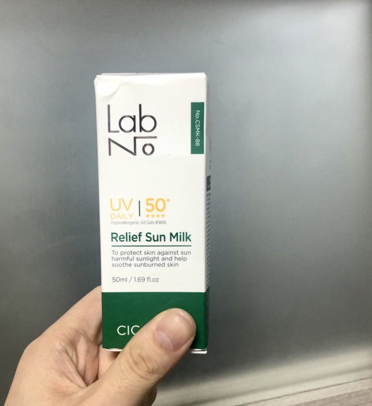  선크림 추천:) 1일1광 무기자차 선크림"랩노 "시칼로에 릴리프 선밀크 50ml"