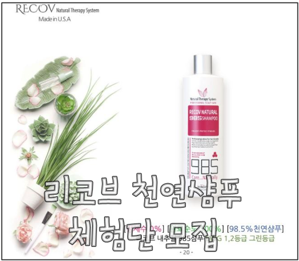  리코브 천연샴푸 체험