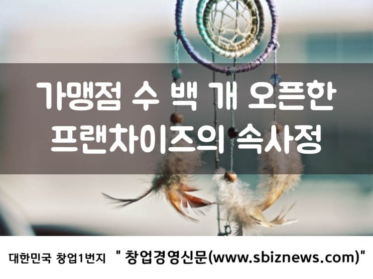 가맹점 수 백 개 오픈한 프랜차이즈의 속사정