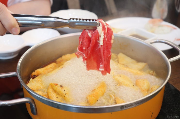  광교 맛집 수지 샤브샤브 마라육수가 최고