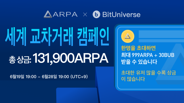 [ARPA X BitUniverse] 세계 교차거래 캠페인