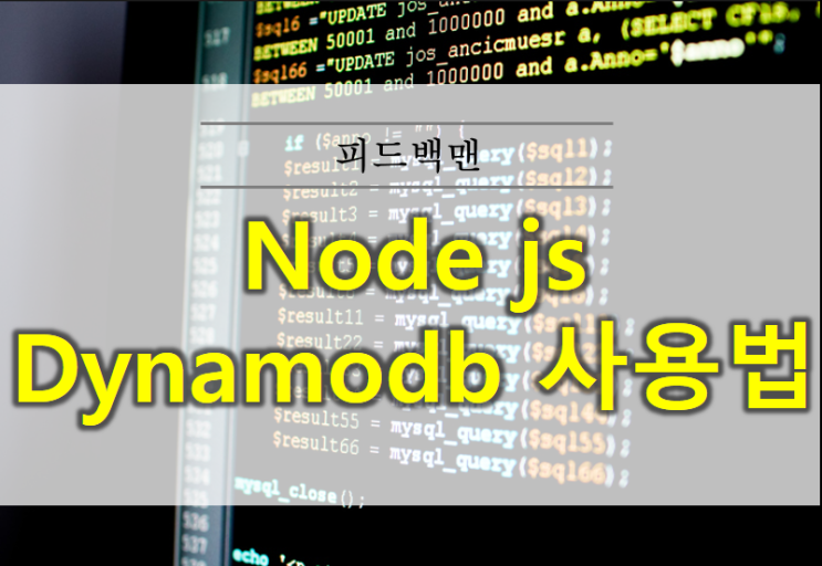  dynamodb Node js 로 사용하기