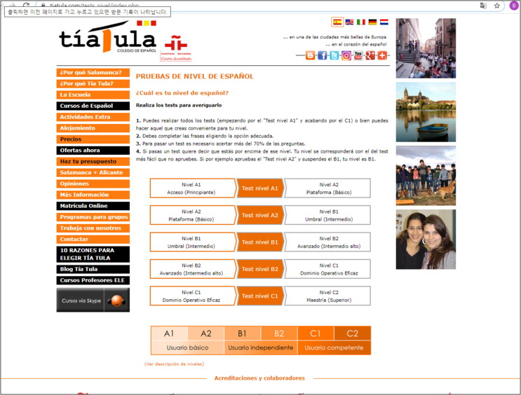 델레(DELE) 시험 : 무료 스페인어 문법 자가 진단 사이트