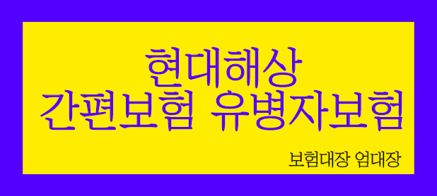  현대해상 간편보험 유병자보험