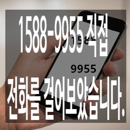  의문의 번호 15889955 직접 전화를 걸어보았습니다.