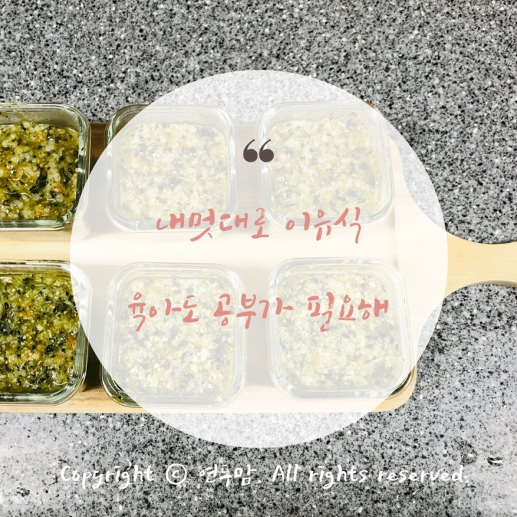 이유식 큐브 소진을 위한 가면 갈수록 내멋대로 이유식만들기 / 육아도 공부가 필요해 이유식 큐브 소진을 위한 가면 갈수록 내멋대로 이유식만들기 / 육아도 공부가 필요해