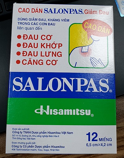 베트남 출장중(또는 여행중) 근육이 아프다면 살론파스(SALONPAS)