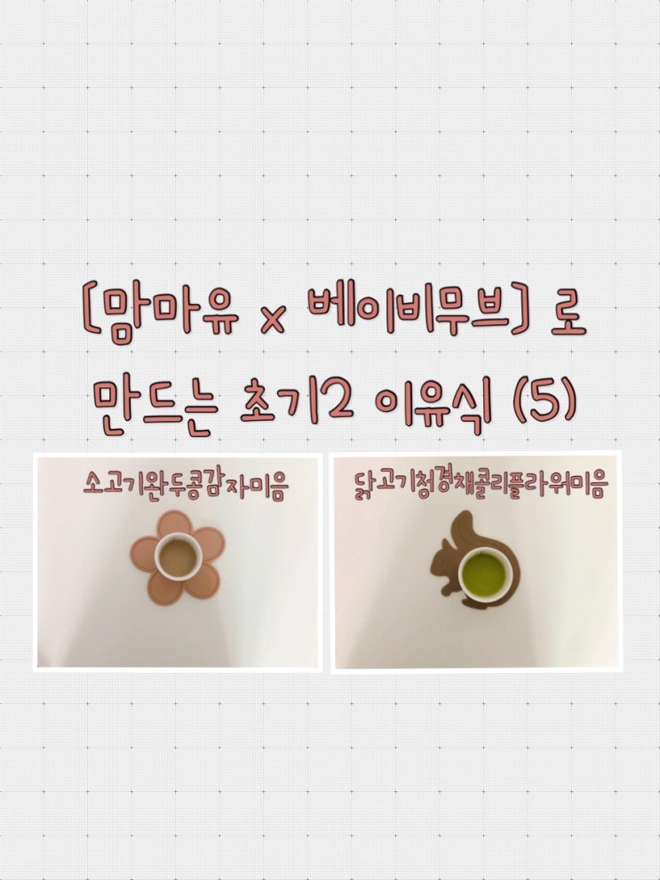  [이유식] 베이비무브 이유식마스터기로 만드는 이유식 초기2단계(5) (소고기완두콩감자미음, 닭고기청경채콜리플라워미음)