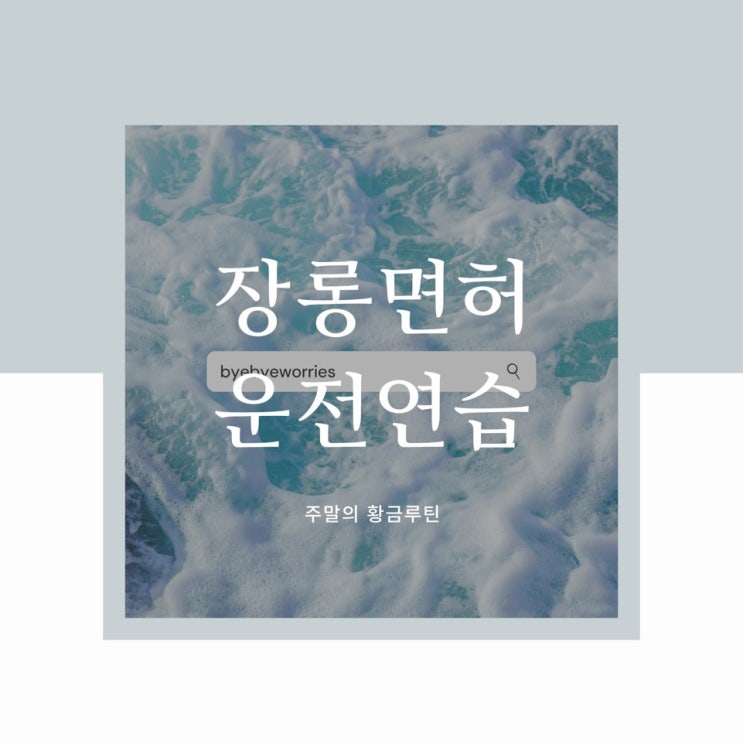  주말루틴 장롱면허 운전연습