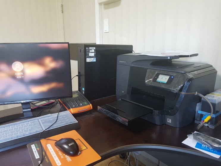 울산무한복합기판매 프린터판매 hp8710 - 울산 북구 산하동 주전바닷가 호텔 관리실에 프린터 판매 설치 합니다.