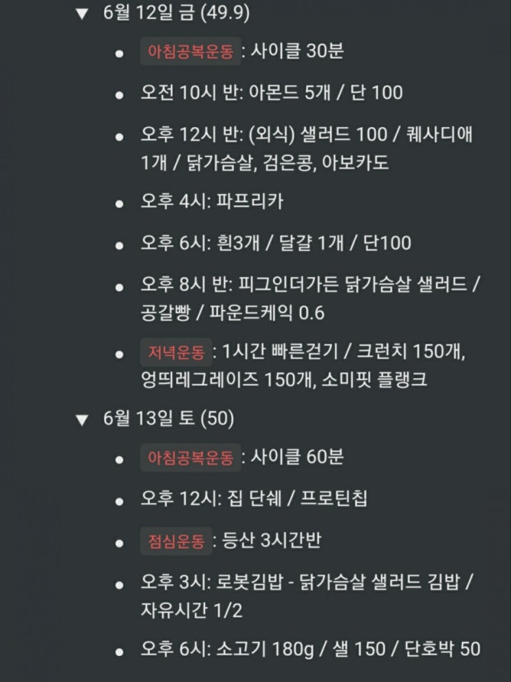  직장인 바디프로필 4주전 - 폭식했던애 누구야 나와라.. (기록기 6주차)