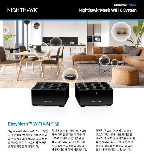  메시와이파이공유기 무선증폭기 넷기어MK62로 편리하게