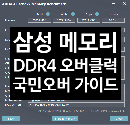  삼성 램 시금치 메모리 국민 오버 DDR4 가이드 (오버클럭, 3600MHz, PC4-21300, 18-22-22-44, 라이젠, AMD, 기가바이트, 오버 방법)