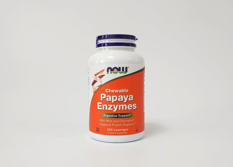 천연 소화효소 나우푸드 파파야 엔자임 (Now Papaya Enzymes) 내돈내산 1달 복용 후기