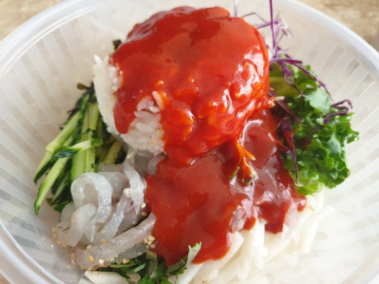  성서 모다아울렛 횟집 회덮밥 맛집 어촌 포장후기