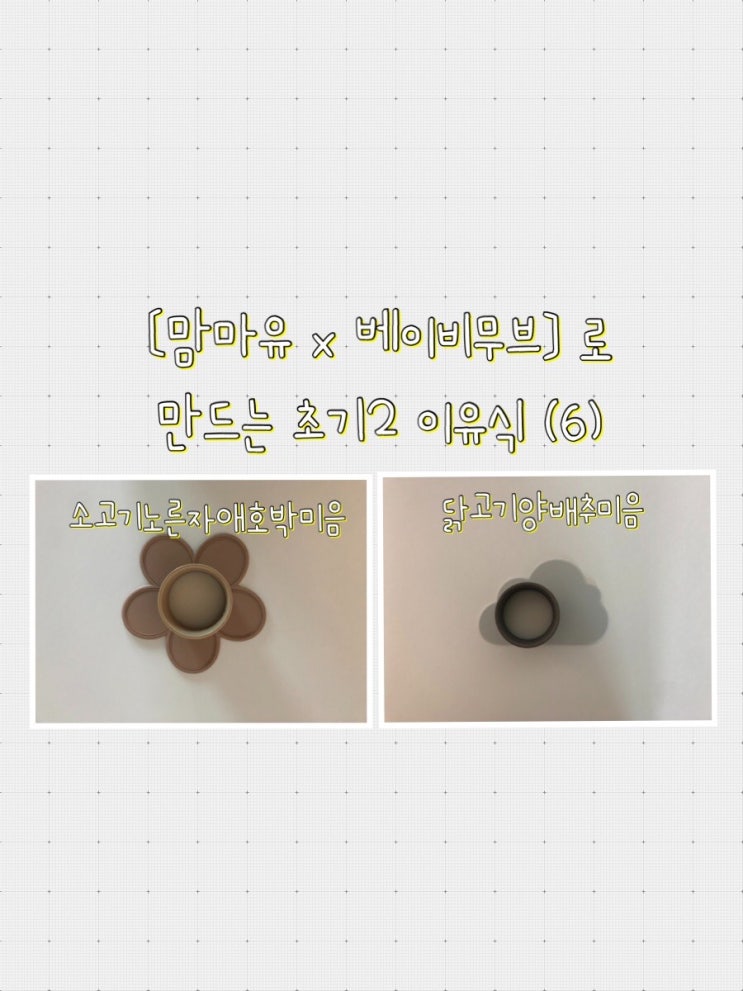  [이유식] 베이비무브 이유식마스터기로 만드는 이유식 초기2단계(6) (소고기노른자애호박미음, 닭고기양배추미음)
