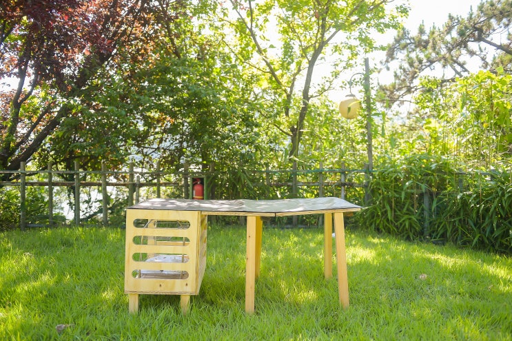튼튼한 캠핑테이블/브리즈코리아 우드 원목 접이식 캠핑 테이블