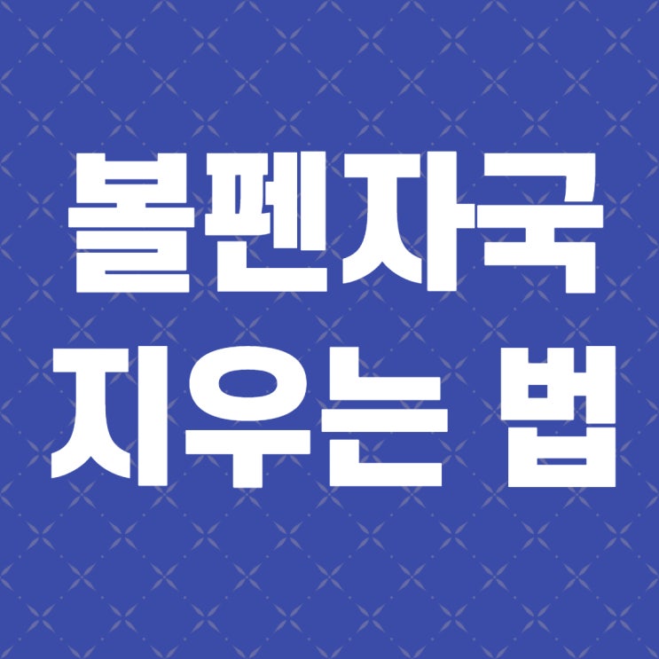  (진짜 이게 되네?)볼펜자국 지우는 법!