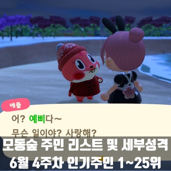 모여봐요 동물의 숲 모동숲 주민 리스트 성격 및 인기순위 1위~25위 : 네이버 블로그 모여봐요 동물의 숲 모동숲 주민 리스트 성격 및 인기순위 1위~25위 : 네이버 블로그