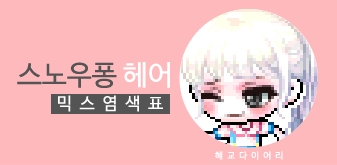  [KMS 캐시] 메이플스토리 스노우퐁 헤어 믹스염색표(믹염)