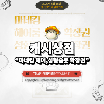  메이플스토리 마네킹 헤어룸 성형룸 슬롯 확장권 상시판매 및 가격할인을 원해요