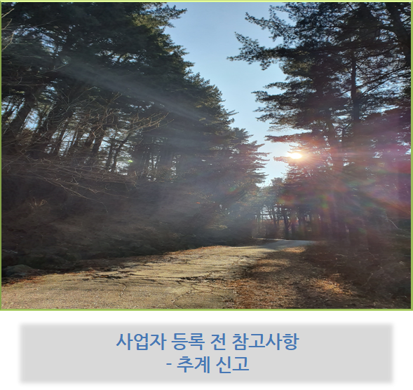  사업자 등록 전 참고사항 - 추계 신고