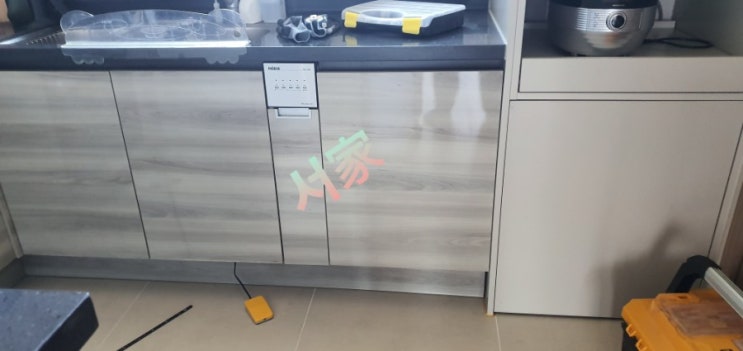  양산 식기세척기 목대마감 시공