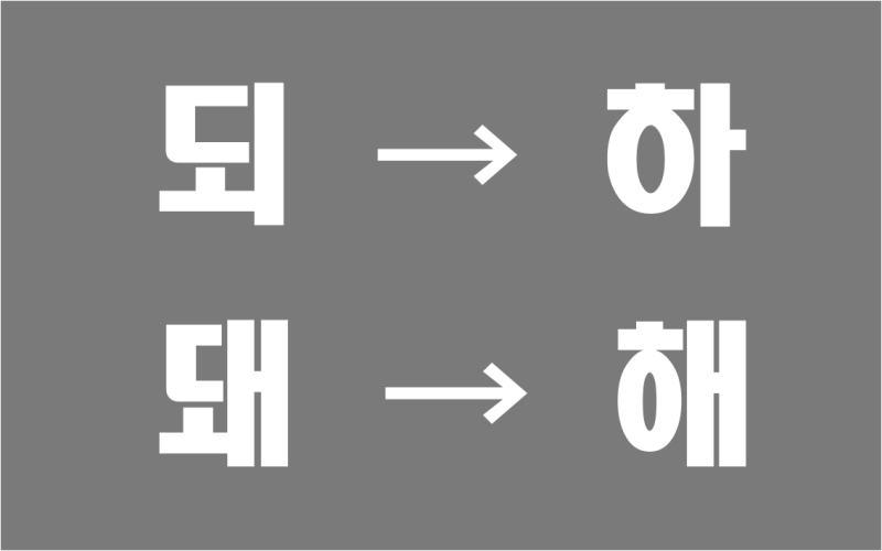 잘되가 잘돼가 (되 돼) 아주 쉬운 구분 방법 알려드려요! : 네이버 블로그