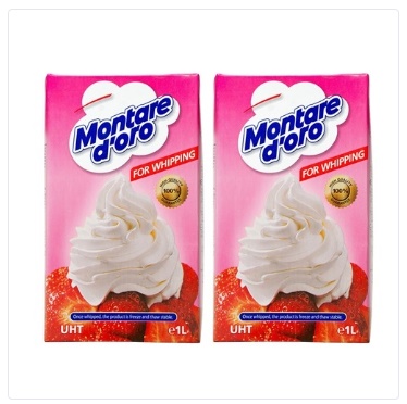  [1+1] 몬타레도로 휘핑 크림(식물성 가당) 1L (업체별도 무료배송)