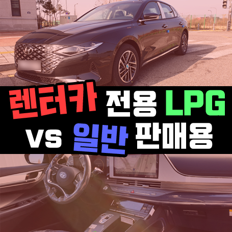  렌터카 전용 vs 일반인 전용 LPG 장기렌트카 가격비교