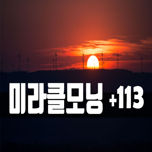  미라클모닝 챌린지 113일차!