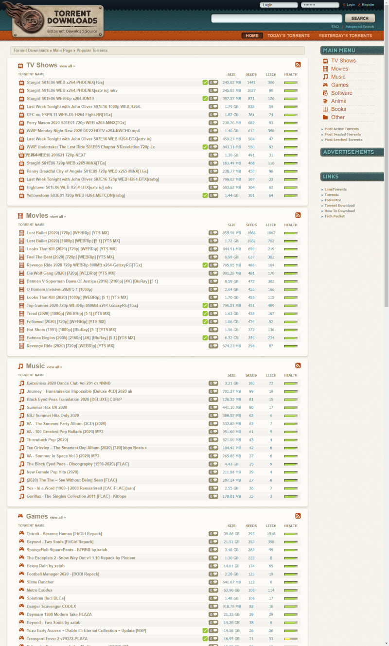 토렌트 순위, 토렌트 사이트 - 국내편/해외편 (ver 2020.06.24) : 네이버 블로그